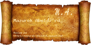 Mazurek Abelárd névjegykártya